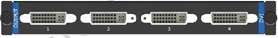Output board with 4 DVI ports for multi-display video output.