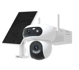 HB90 Dual Kit 4MP+4MP Dual-Lens All-Day Recording 4G Camera + Solar Panel 8W