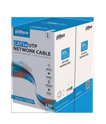 Dahua 305m U/UTP CAT5E Network Cable (White, UL CM)