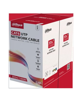 Dahua 305m U/UTP CAT6 Network Cable (White, CPR Eca)