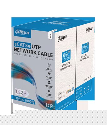Dahua 305m U/UTP sCAT5E Network Cable (White, LSZH, CPR Eca)