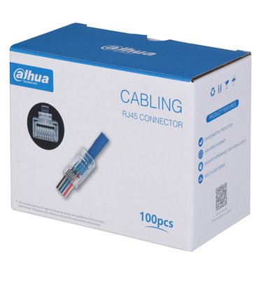 Dahua UTP CAT5E 15U" Pass Through RJ45 Connector