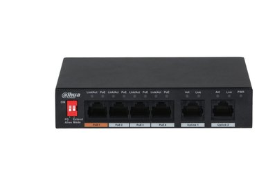 Dahua 6-Port 10/100Mbps Unmanaged Desktop Switch with 4 PoE Ports
