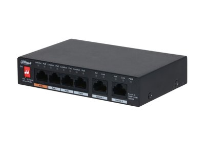Dahua 6-Port Unmanaged Desktop Switch with 4-Port PoE