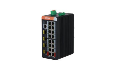 Dahua 20-port Gigabit Industrial Switch with 16-port PoE (Managed)