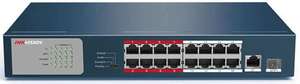 HIKVISION 16 PORT ECONOMY POE SWITCH 135 WATTS