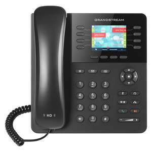 High-End IP Phone, 4 SIP accounts, 8 lines, 2x GbE PoE, 320x240 (2.8") color LCD, 32 virtual BLF keys, 12V/0.5A PSU