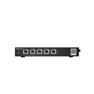 Desktop 5-port full gigabit router, providing one WAN port, one LAN port, and three LAN/WAN ports; supporting four PoE/PoE+ interfaces and maximum 60 W PoE power; recommended concurrency of 300, maximum 1.5 Gbps throughput; cloud remote management supported.