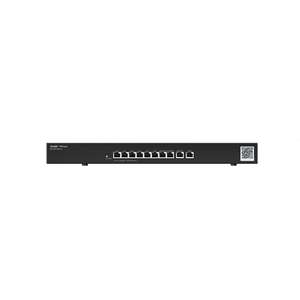 Rack-mountable 10-port full gigabit router, providing one WAN port, six LAN ports, and three LAN/WAN ports; recommended concurrency of 300, maximum 1.5 Gbps throughput; cloud remote management supported.