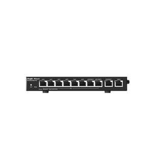 Desktop 10-port full gigabit router, providing one WAN port, six LAN ports, and three LAN/WAN ports; supporting eight PoE/PoE+ interfaces and maximum 110 W PoE power; recommended concurrency of 300, maximum 1.5 Gbps throughput; cloud remote management supported.