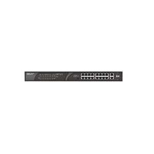 16-Port 100Mbps + 2 Gigabit RJ45/SFP combo Ports, 16 of the ports support PoE/PoE+ power supply. Max PoE power budget is 120W, unmanaged switch