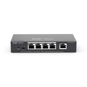 5-Port Gigabit Smart POE Switch, 5 Gigabit RJ45 Ports including 4 PoE/POE+ Ports, 54W PoE power budget, Desktop Steel Case