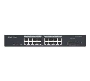 18-Port Gigabit Smart POE Switch, 16 Gigabit RJ45 Ports including 16 POE/POE+ Ports, 2 SFP Slots, 240W PoE power budget,13-inch Rack-mountable Steel Case