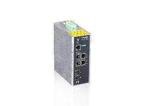 4-port 10/100/1000BASE-T, 4-port 100/1000BASE-X SFP (non-combo), redundant DC power input.