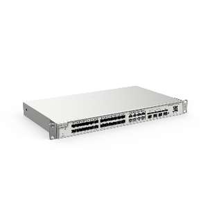 24-Port SFP L2 Managed 10G Switch, 24 SFP Slots, 8 Gigabit RJ45 Combo Ports, 4 *10G SFP+ Slots, 19-inch Rack-mountable Steel Case