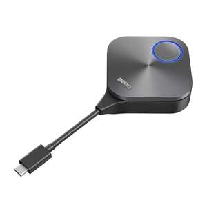 InstaShare Button One-click wireless presentation for BenQ Display Plug and click to instantly share your screen Side-by-side view of multiple shared screens Designed for notebooks with USB-C No additional software required
