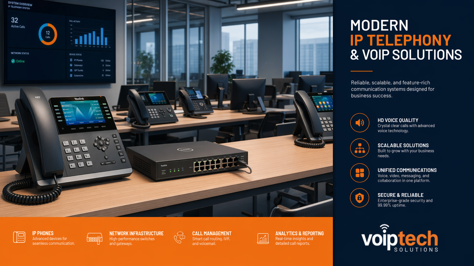 IP Telephony وVoIP للشركات